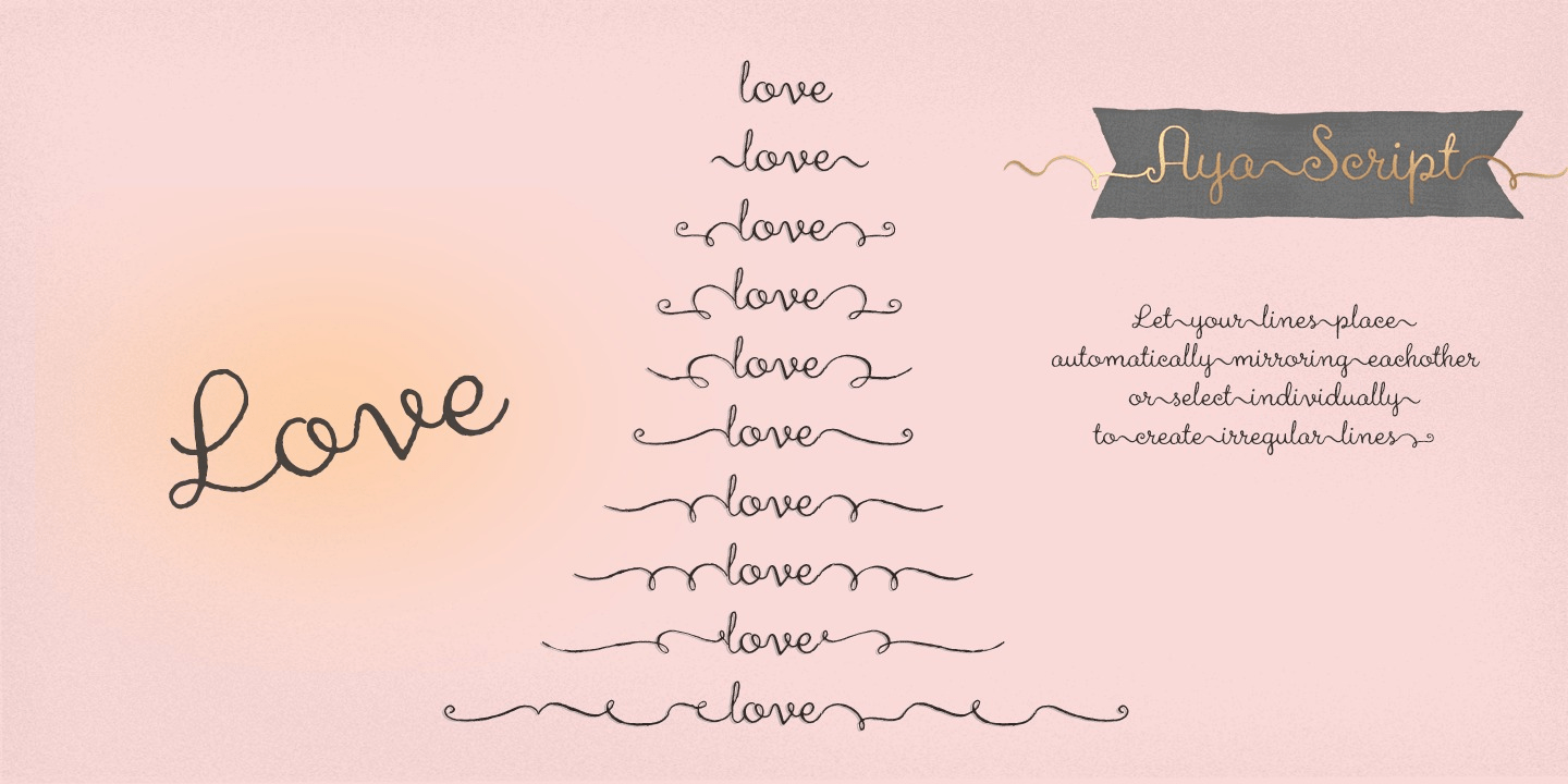Aya Script Aya Script Regular Font Style by Tart Workshop | Font Bros