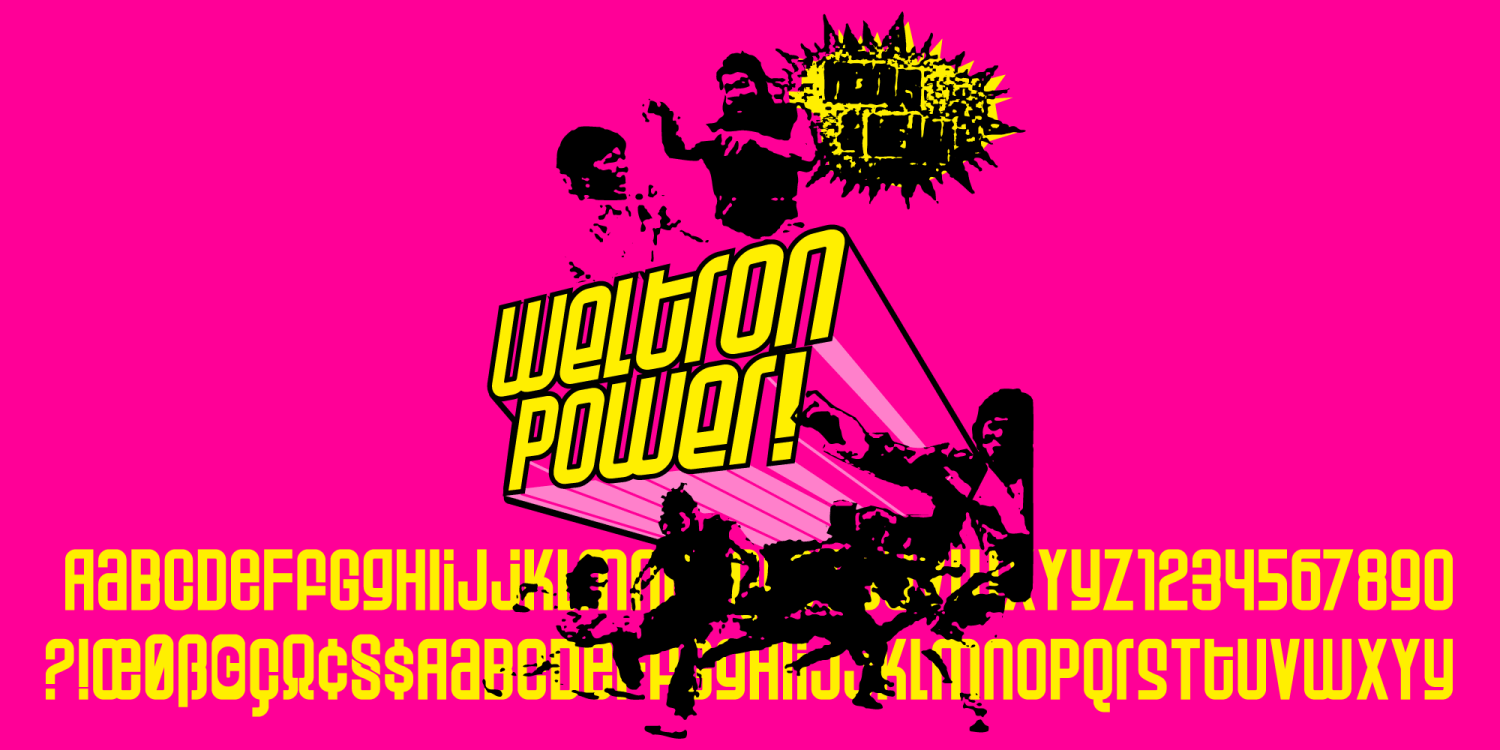 Weltron Power Font Style by Fontalicious Font Bros