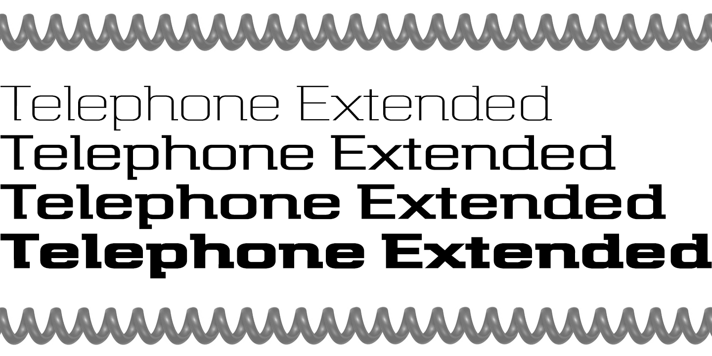 Telephone Extended Font Family by K-Type | Font Bros