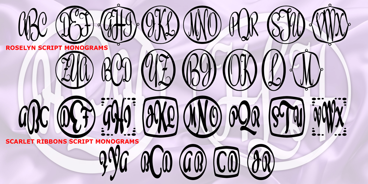 Script Monograms Font Family by Harold's Fonts | Font Bros