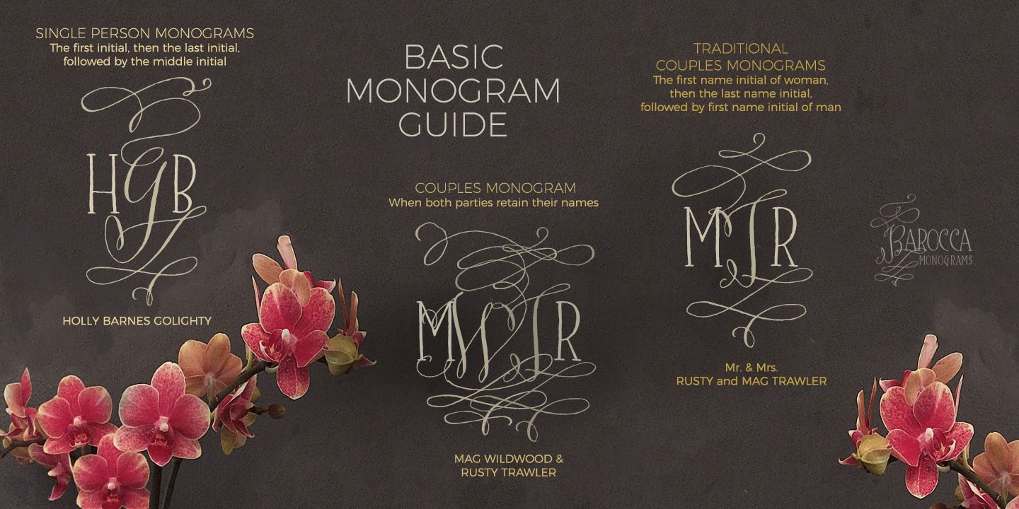 Barocca Monograms Font Family by Tart Workshop | Font Bros