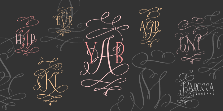 Barocca Monograms Font Family by Tart Workshop | Font Bros