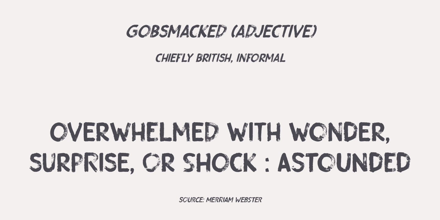 Gobsmacked Font Family by Hanoded Font Bros