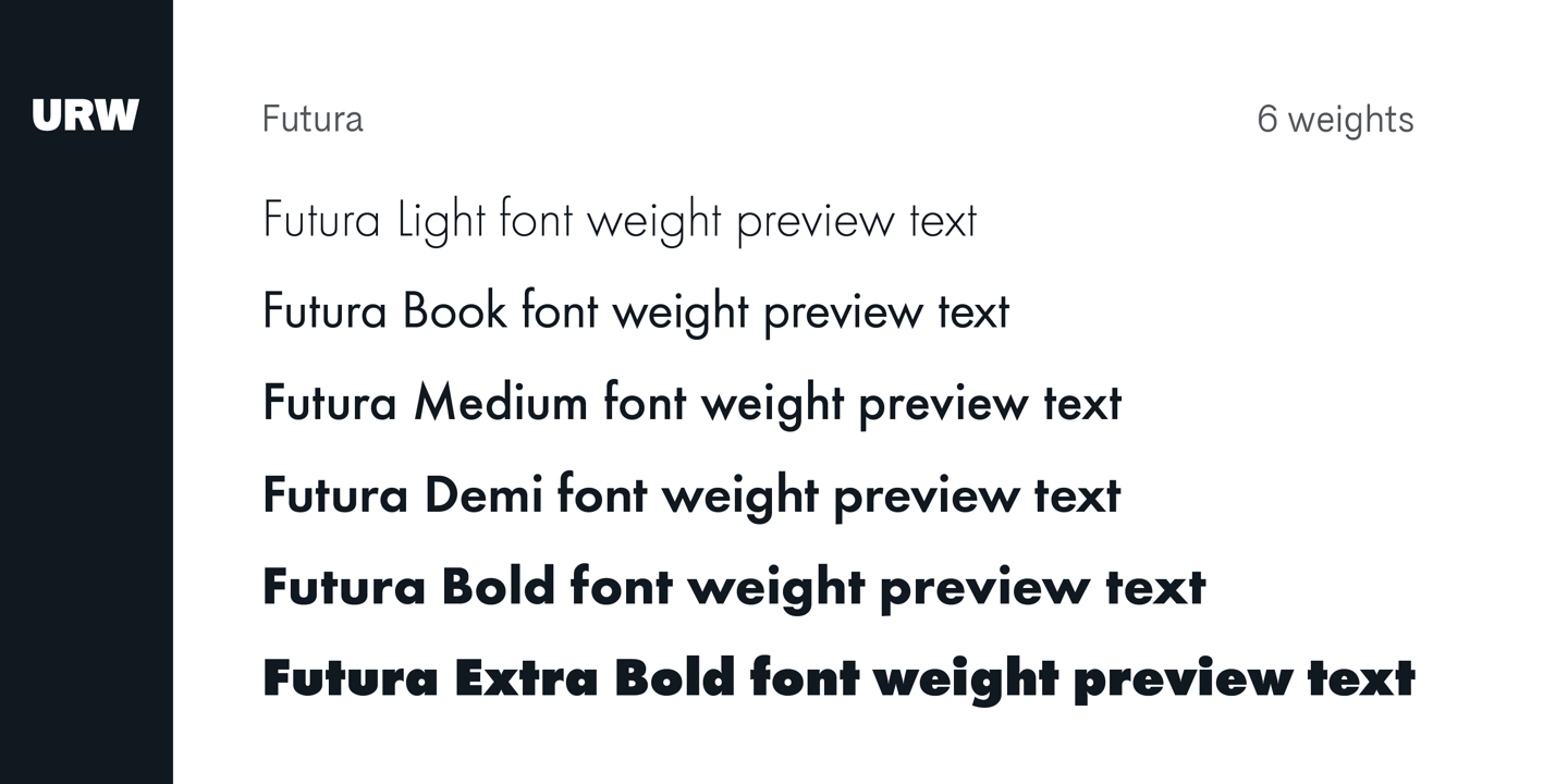 Futura Font Family by URW++ Font Bros