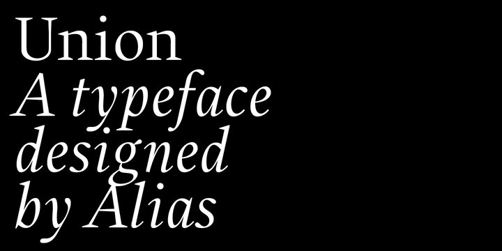 Union Cursive Union Font Family by Alias | Font Bros