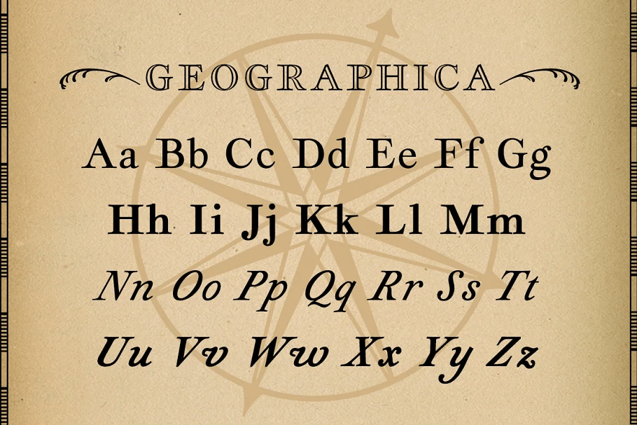 Geography Lettering Cursive Geographica Font Family by Three Islands Press | Font Bros
