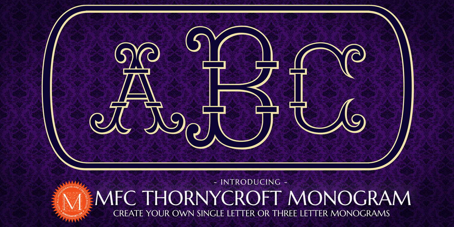MFC Thornycroft Monogram Font Family by Monogram Fonts Co | Font Bros